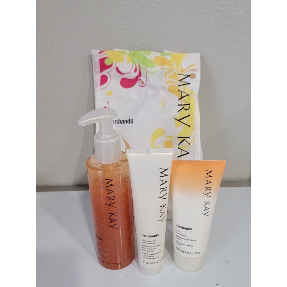 Mary Kay Satin Hands Orchard Peach Pampering Set Limited Edition New
